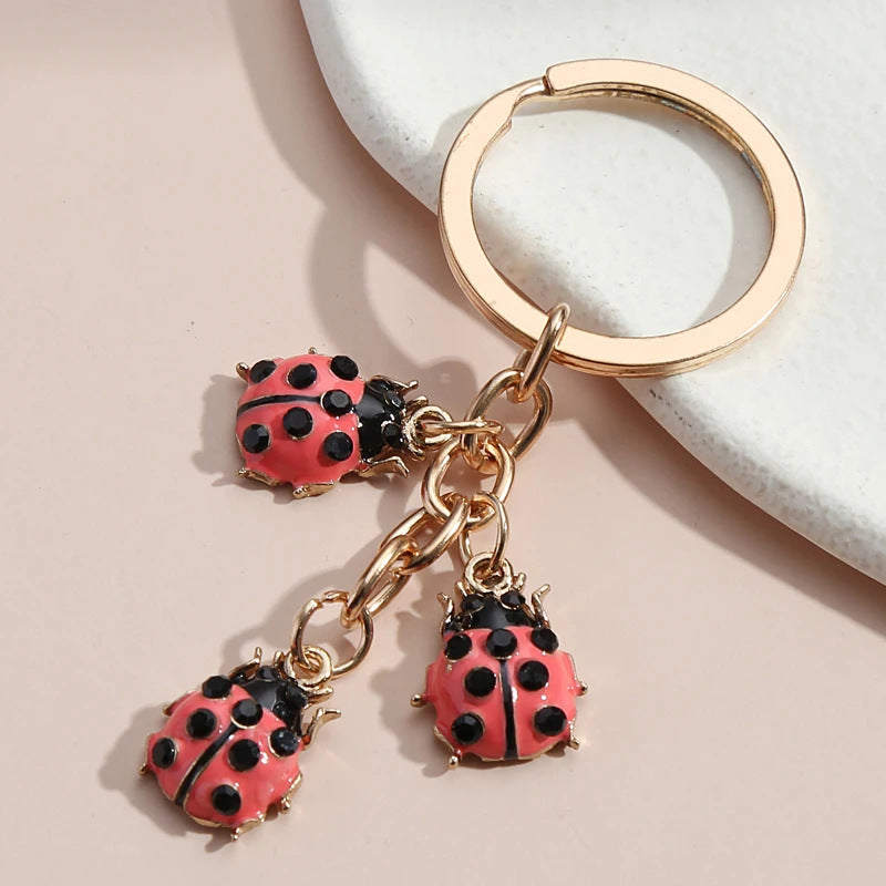 Wholesale Cute Oil Drop Ladybug Keychain